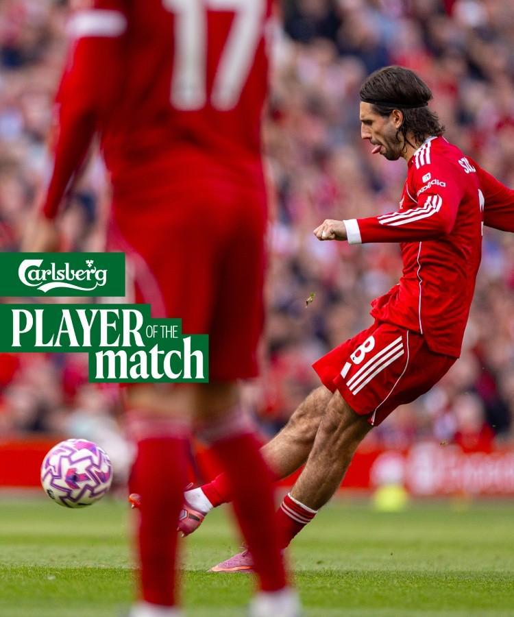 华体会官网-连场当选，索博当选与阿森纳一役利物浦队内最佳球员